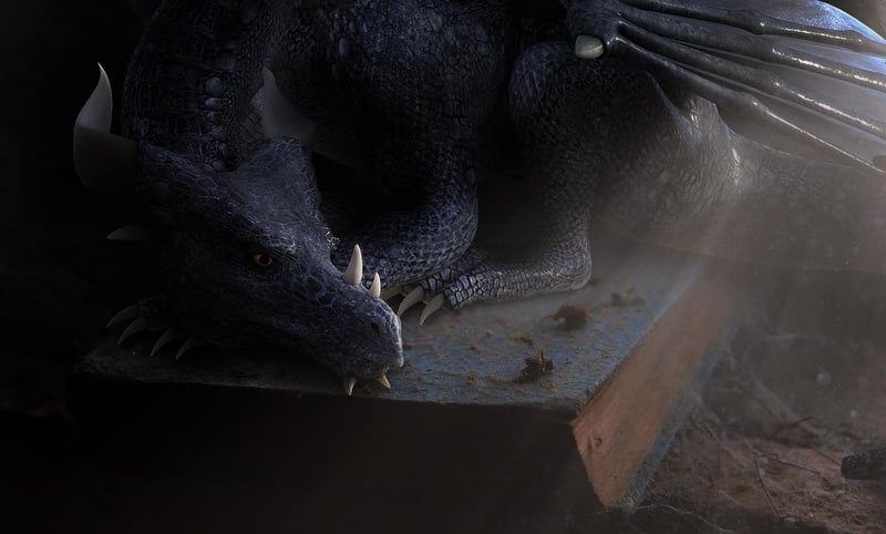 Dragon in flight